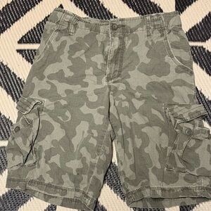 Urban Pipeline Green Camouflage Cargo Shorts